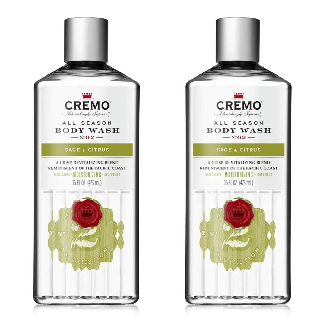 Cremo Rich-Lathering Sage & Citrus Body Wash, A Revitalizing Combination Of Bright Mandarin, Dry Herbs And White Cedar, 16 Oz (Pack Of 2) 3 Cremo Rich-Lathering Sage & Citrus Body Wash, A Revitalizing Combination Of Bright Mandarin, Dry Herbs And White Cedar, 16 Oz (Pack Of 2)