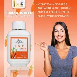 Fair & White Original Carrot Moisturizing Body Lotion With 1.9% Hydroquinone - Brightening & Clarifying, 485ml/ 17.0fl.oz. -Moisturizers Sales 713ho90c8qosbqula3gwylirig2q