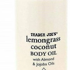 Trader Joe's Lemongrass Coconut Body Oil With Almond And Jojoba Oils 4.8 FL OZ (143 Ml) - 2 PACK