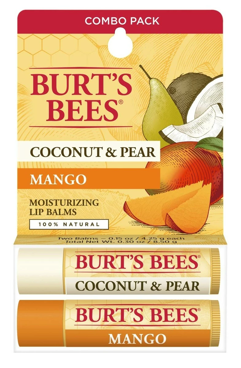 Burt's Bees Store Burt's Bees 100% Natural Moisturizing Lip Balm, Coconut & Pear And Mango With Beeswax & Fruit Extracts - 2 Tubes, 2 Fl OZ 3 Burt's Bees Store Burt's Bees 100% Natural Moisturizing Lip Balm, Coconut & Pear And Mango With Beeswax & Fruit Extracts - 2 Tubes, 2 Fl OZ