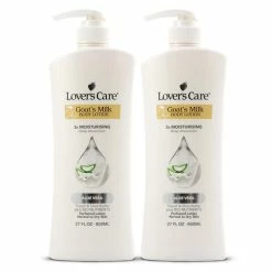 Lover's Care Store Lover's Care Goat Milk Body Lotion For Dry Skin Aloe Vera 27.05oz (800ml) - Pack Of 2…