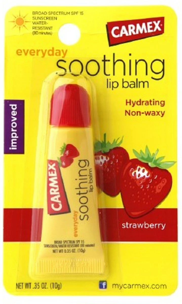 Carmex® Carmex Soothing Lip Balm, Strawberry 0.35 Oz (Pack Of 4) 3 Carmex® Carmex Soothing Lip Balm, Strawberry 0.35 Oz (Pack Of 4)