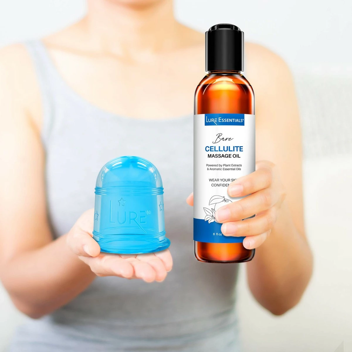 Lure Essentials Cellulite Massage Oil, All-Natural Ingredients For Cupping Massage. Helps Reduce Appearance Of Cellulite For Hips, Butt, Thighs 7 Lure Essentials Cellulite Massage Oil, All-Natural Ingredients For Cupping Massage. Helps Reduce Appearance Of Cellulite For Hips, Butt, Thighs - Image 5