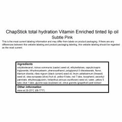 Chapstick Store ChapStick Total Hydration Vitamin Enriched Tinted Lip Oil, Subtle Pink, 0.24 Ounce -Moisturizers Sales 7n6u6iuh12nqolaw33ctwyu2nn75