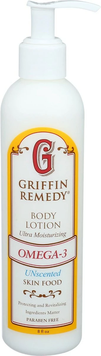 Griffin Remedy Omega-3 Body Lotion-Unscented With Organic MSM And Essential Oils, Ultra Moisturizing, All Natural, Paraben Free, Sulfate Free 8 Fl Oz 3 Griffin Remedy Omega-3 Body Lotion-Unscented With Organic MSM And Essential Oils, Ultra Moisturizing, All Natural, Paraben Free, Sulfate Free 8 Fl Oz