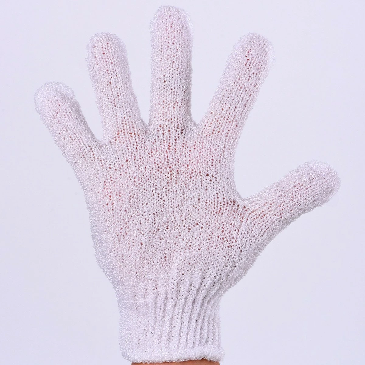 Hotop 4 Pairs Shower Gloves Scrubbing Gloves Dual-sided Exfoliating Glove Body Bath Scrubs, White 4 Hotop 4 Pairs Shower Gloves Scrubbing Gloves Dual-sided Exfoliating Glove Body Bath Scrubs, White - Image 2