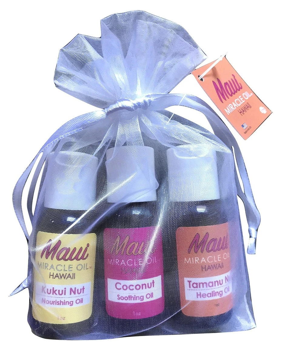 Island Essence Maui Miracle Oil Hawaii (3 Pack 1 Ounce Each, Coconut, Tamanu & Kukui) 5 Island Essence Maui Miracle Oil Hawaii (3 Pack 1 Ounce Each, Coconut, Tamanu & Kukui) - Image 3