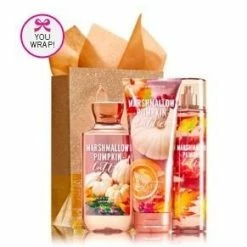 Bath & Body Works MARSHMALLOW PUMPKIN LATTE Fragrance Favorites Gift Kit ~ Shower Gel ~ Fragrance Mist & Body Cream