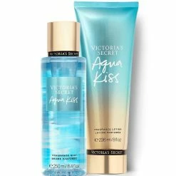 Victoria's Secret Aqua Kiss Bundle Fragrance Body Mist And Fragrance Lotion