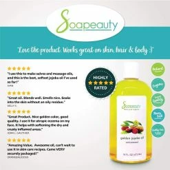 Soapeauty JOJOBA OIL Organic Cold Pressed Unrefined | 100% Pure Natural Golden Jojoba Oil | Carrier For Essential Oils, Moisturizer For Skin, Face & Hair, Massage, Soap Making | Sizes 4OZ To 1 GALLON | (64 OZ) 10 Soapeauty JOJOBA OIL Organic Cold Pressed Unrefined | 100% Pure Natural Golden Jojoba Oil | Carrier For Essential Oils, Moisturizer For Skin, Face & Hair, Massage, Soap Making | Sizes 4OZ To 1 GALLON | (64 OZ) -Moisturizers Sales a7xdsjmtabzxfj1lbpfdc7w9ca6y
