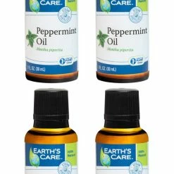Earth's Care Pure Peppermint Essential Oil, Steam-Distilled, Bottled In USA (4 Bottles)