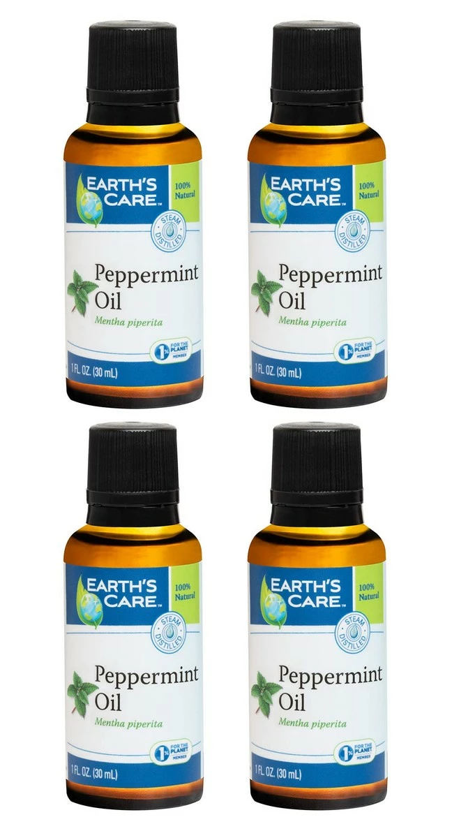 Earth's Care Pure Peppermint Essential Oil, Steam-Distilled, Bottled In USA (4 Bottles) 3 Earth's Care Pure Peppermint Essential Oil, Steam-Distilled, Bottled In USA (4 Bottles)