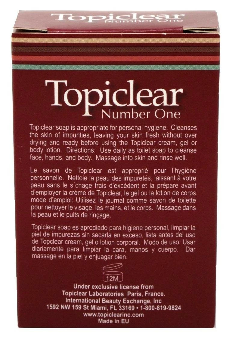 Topiclear Number One Soap 3 Ounce Boxed (88ml) (3 Pack) 3 Topiclear Number One Soap 3 Ounce Boxed (88ml) (3 Pack)