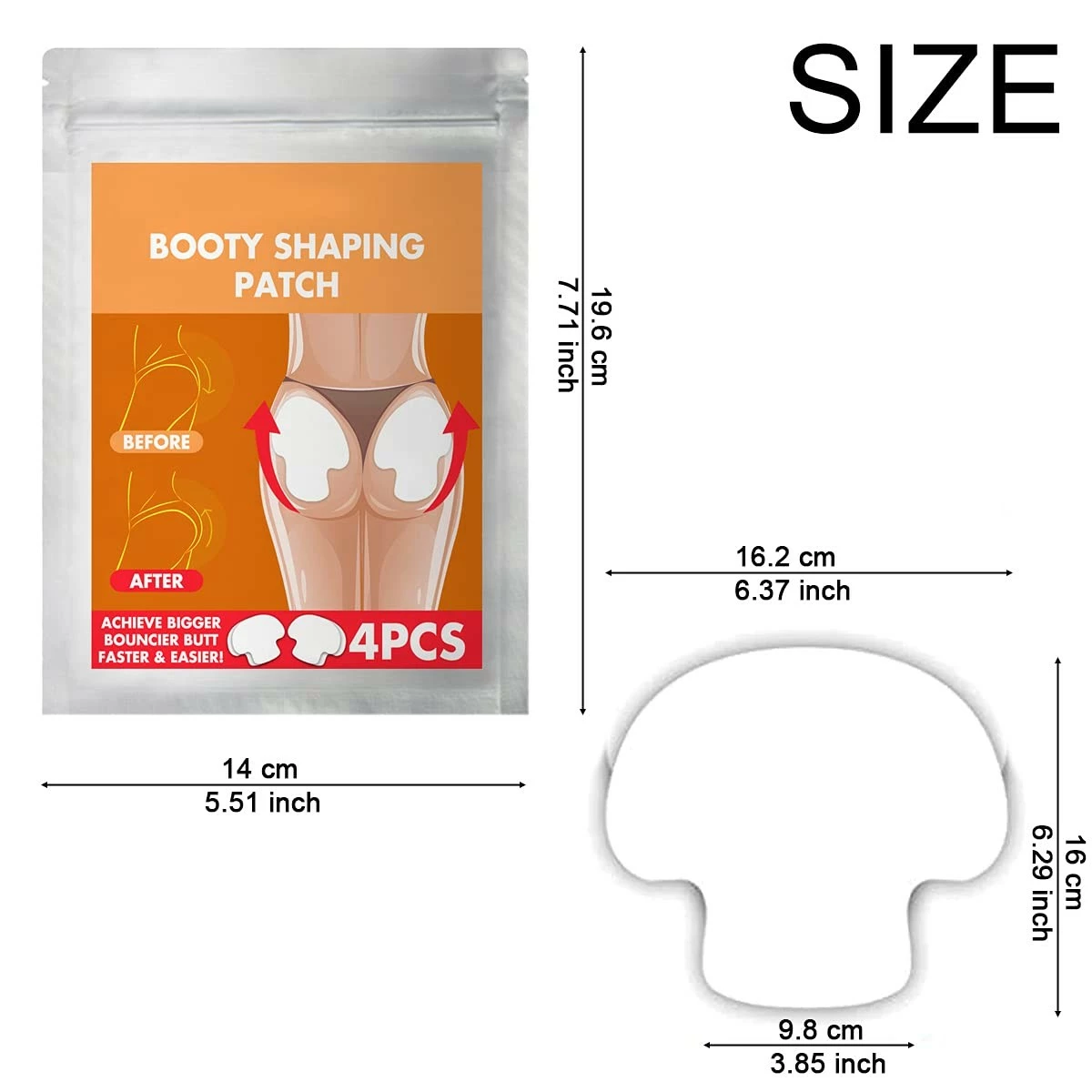 Ksndurn Store Pro Butt-Lift Shaping Patch Set, Ksndurn Tightening Shaping Body Shaper Sticker Quickly Strengthen Butt - Hip Butt Enhancement Patch For Women 4 PACK (16 PCS) 4 Ksndurn Store Pro Butt-Lift Shaping Patch Set, Ksndurn Tightening Shaping Body Shaper Sticker Quickly Strengthen Butt - Hip Butt Enhancement Patch For Women 4 PACK (16 PCS) - Image 2