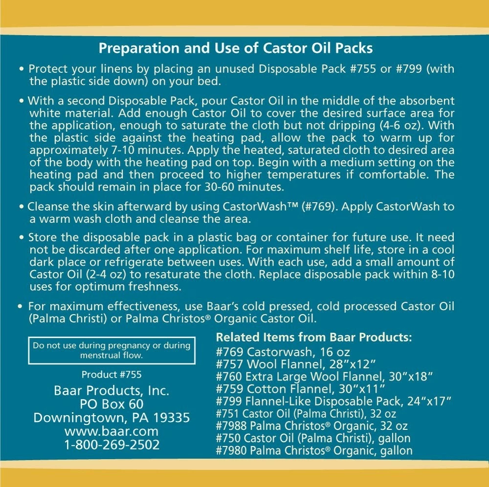 Baar Pure Organic Cold Pressed Castor Oil Pack Kit - Exclusive Palma Christos Brand - Hexane FREE! Many Castor Oil Uses For Health Problems! 8 Baar Pure Organic Cold Pressed Castor Oil Pack Kit - Exclusive Palma Christos Brand - Hexane FREE! Many Castor Oil Uses For Health Problems! - Image 6
