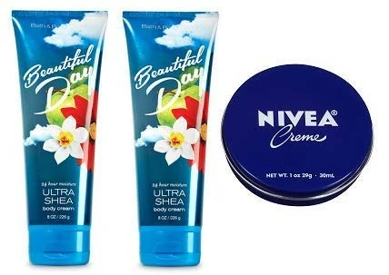 Bath And Body Works 2 Pack Beautiful Day Ultra Shea Body Cream 8 Oz. + Travel Size Body Cream 1 Oz. 3 Bath And Body Works 2 Pack Beautiful Day Ultra Shea Body Cream 8 Oz. + Travel Size Body Cream 1 Oz.