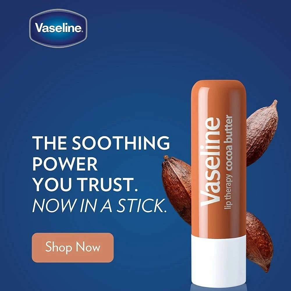 Vaseline Store Vaseline Lip Therapy Stick, Cocoa Butter | Petroleum Jelly Vaseline Lip Balm | 4.8g (2 Pack) 5 Vaseline Store Vaseline Lip Therapy Stick, Cocoa Butter | Petroleum Jelly Vaseline Lip Balm | 4.8g (2 Pack) - Image 3