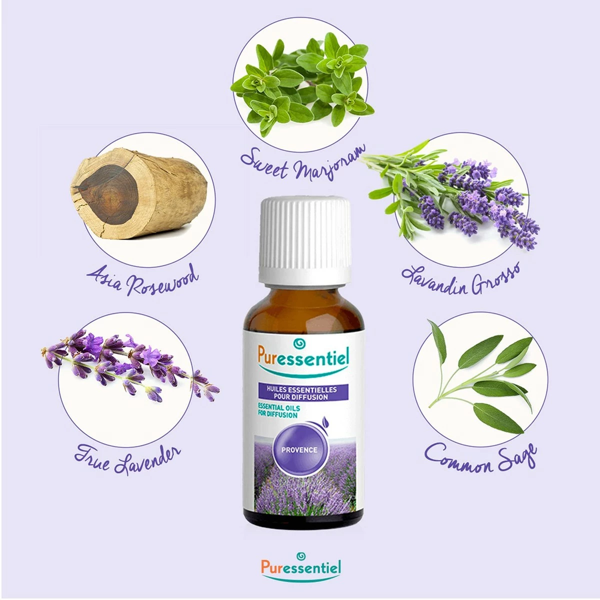 Puressentiel Store Puressentiel Provence Essential Oil Diffusing Blend, Aromatherapy Relief, Calming - 100% Pure & Natural - Therapeutic Grade, Premium & Certified Quality - Made In France – 1.01 Fl Oz 4 Puressentiel Store Puressentiel Provence Essential Oil Diffusing Blend, Aromatherapy Relief, Calming - 100% Pure & Natural - Therapeutic Grade, Premium & Certified Quality - Made In France – 1.01 Fl Oz - Image 2