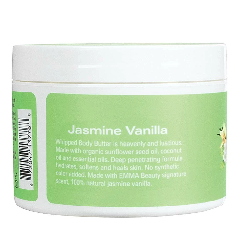 EMMA Beauty Whipped Body Butter For Dry Skin, Ultra-Hydrating, 100% Vegan & Cruelty-Free, Jasmine Vanilla, 7.5 Ounces 4 EMMA Beauty Whipped Body Butter For Dry Skin, Ultra-Hydrating, 100% Vegan & Cruelty-Free, Jasmine Vanilla, 7.5 Ounces - Image 2