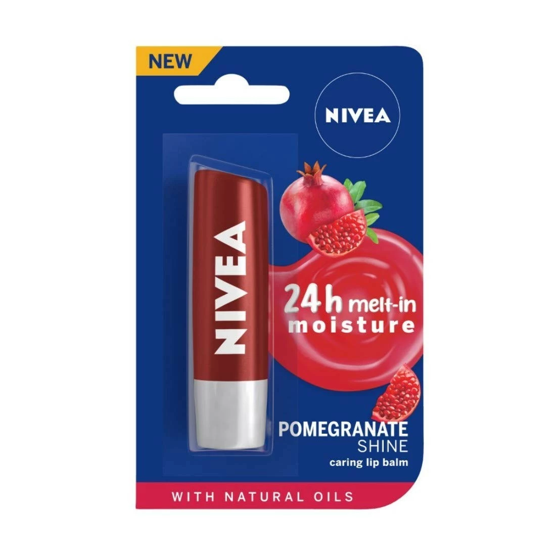 NIVEA Lip Balm, Pomegranate Shine, 4.8g 3 NIVEA Lip Balm, Pomegranate Shine, 4.8g