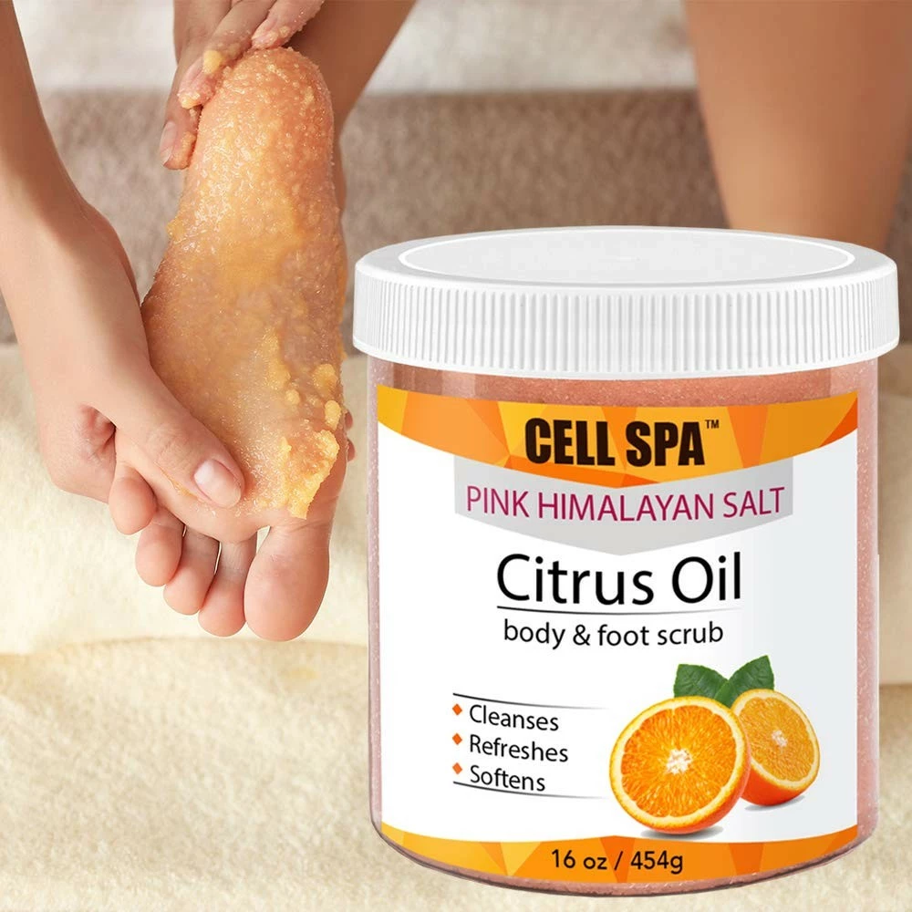 Cell Spa 16 Oz Exfoliating Citrus Oil Infused With Organic Essential Oils Body & Foot Scrub With Pink Himalayan Salt For Skin Care, Natural Anti-Cellulite, Acne, Foot Soak, Stretch Marks Wrinkles & Scars 6 Cell Spa 16 Oz Exfoliating Citrus Oil Infused With Organic Essential Oils Body & Foot Scrub With Pink Himalayan Salt For Skin Care, Natural Anti-Cellulite, Acne, Foot Soak, Stretch Marks Wrinkles & Scars - Image 4