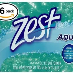 Zest Aqua Bar Soap, 4 Oz Bars, 8 Bars Per Package (Pack Of 2) Total 16 Bars