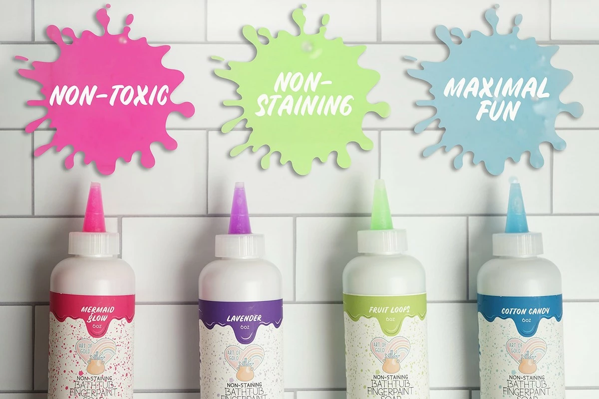 Art Of Gold Bathtub Finger Paint Soaps – Blue, Cotton Candy Scent, Non-Toxic, Non-Staining Kids Bath Soap For Non-Porous Surfaces, Aloe Juice, Skin-Friendly Paints For Toddlers 8 Art Of Gold Bathtub Finger Paint Soaps – Blue, Cotton Candy Scent, Non-Toxic, Non-Staining Kids Bath Soap For Non-Porous Surfaces, Aloe Juice, Skin-Friendly Paints For Toddlers - Image 6