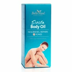 NEW FORMULA Belle Azul Siesta Body Oil - Firming, Toning & Moisturizing Bath, Body And Massage Oil For Dry Skin With Pure Argan Oil, Vitamin E, Sweet Almond Oil & Natural Essential Oils. 3.38 Fl.oz. -Moisturizers Sales bqzueqnd0nrxkbfcnsje4tic2t3r