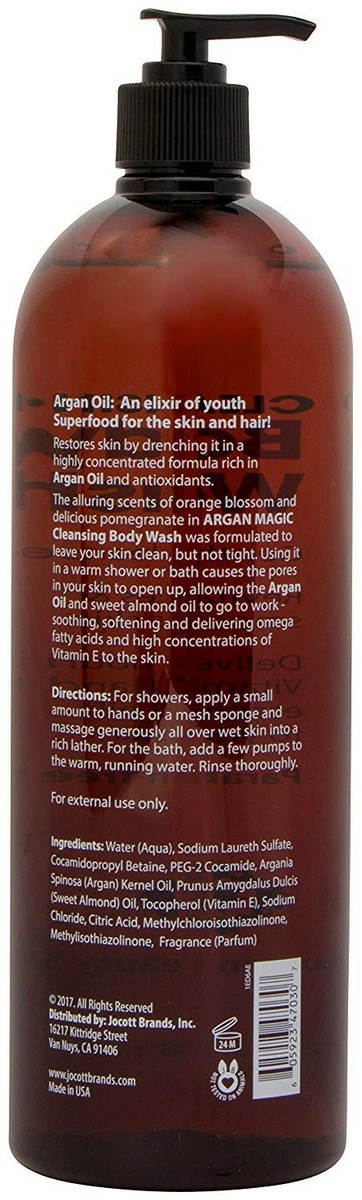 Argan Magic Store ARGAN MAGIC Cleansing Body Wash - Gently Cleanses, Revitalizes & Smooths Skin | Enriched With Argan Oil, Sweet Almond Oil & Vitamin E | Made In USA | Paraben Free | Cruelty Free (32 Oz / 946 Ml) 4 Argan Magic Store ARGAN MAGIC Cleansing Body Wash - Gently Cleanses, Revitalizes & Smooths Skin | Enriched With Argan Oil, Sweet Almond Oil & Vitamin E | Made In USA | Paraben Free | Cruelty Free (32 Oz / 946 Ml) - Image 2