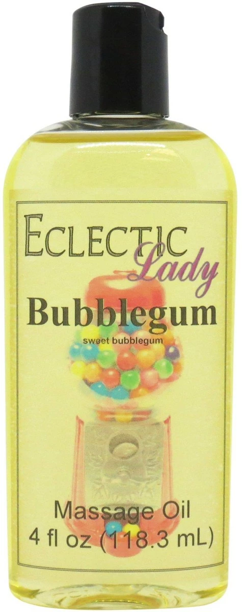 Eclectic Lady Bubblegum Massage Oil, 4 Oz, With Sweet Almond Oil And Organic Jojoba Oil, Preservative Free 3 Eclectic Lady Bubblegum Massage Oil, 4 Oz, With Sweet Almond Oil And Organic Jojoba Oil, Preservative Free