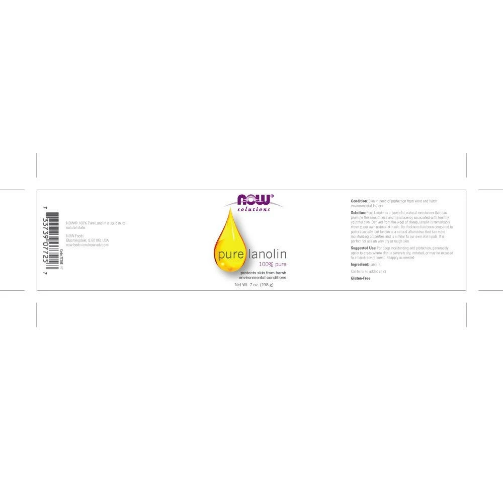 NOW Foods Store NOW Solutions Lanolin Pure, 7-Ounce 4 NOW Foods Store NOW Solutions Lanolin Pure, 7-Ounce - Image 2