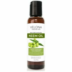 Neem Oil By Velona - 2 Oz | 100% Pure And Natural Carrier Oil | Virgin, Unrefined, Cold Pressed | Hair, Body And Skin Care | Use Today - Enjoy Results