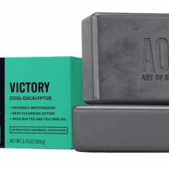 Art Of Sport Men’s Bar Soap, Charcoal Activated Hand, Face And Body Soap, Eucalyptus Fragrance, Made With Natural Botanicals, Moisturizing Tea Tree Soap, Made For Athletes, Victory Scent, 3.75 Ounce (Pack Of 2)