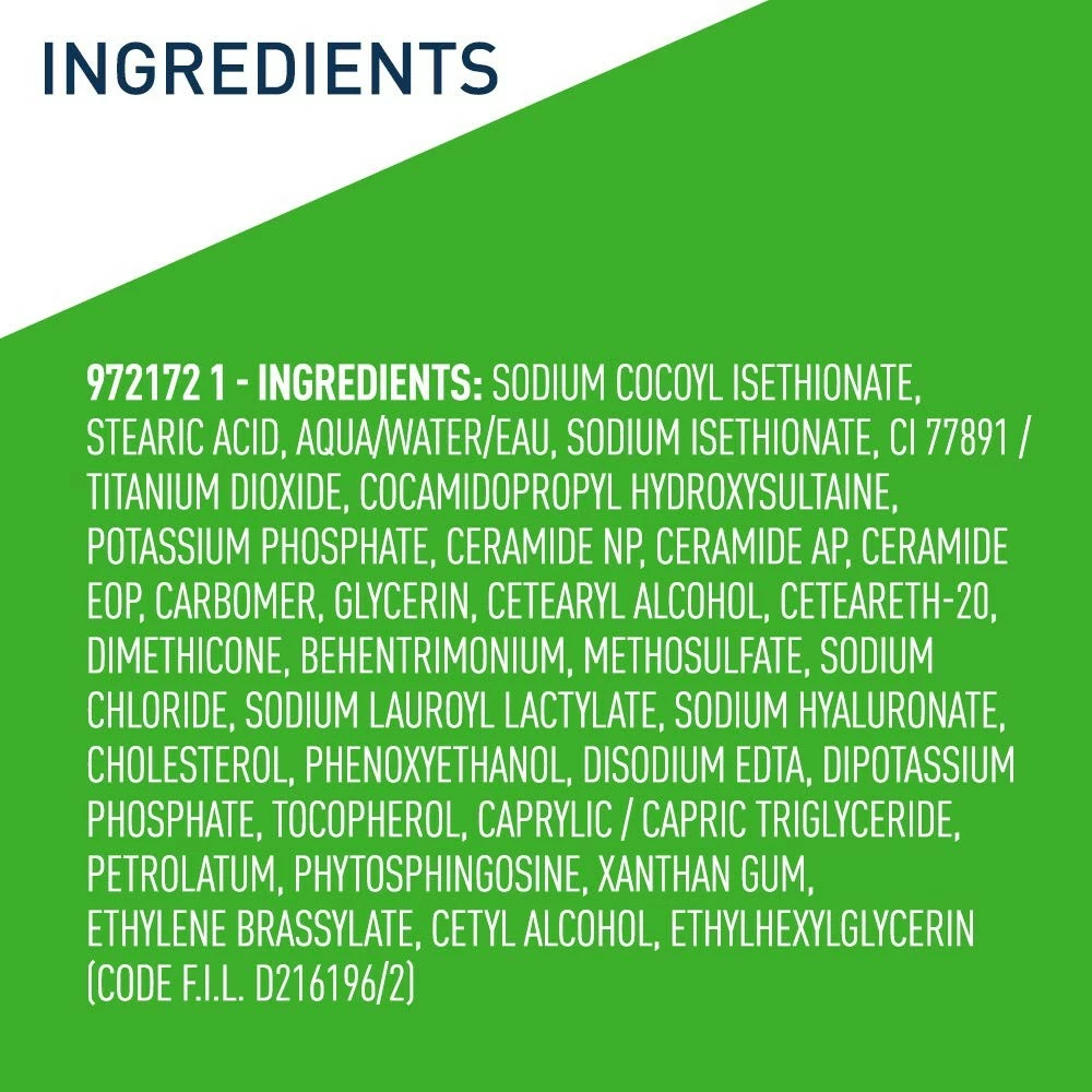 CeraVe Store CeraVe Hydrating Cleanser Bar | Soap-Free Body And Facial Cleanser With 5% Cerave Moisturizing Cream | Fragrance-Free | 2-Pack, 4.5 Ounce Each 9 CeraVe Store CeraVe Hydrating Cleanser Bar | Soap-Free Body And Facial Cleanser With 5% Cerave Moisturizing Cream | Fragrance-Free | 2-Pack, 4.5 Ounce Each - Image 7