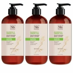 Soapbox Bamboo & Green Tea Moisturizing Body Lotion With Shea Butter & Jojoba Oil | Paraben Free, Cruelty Free, Vegan, Made In The USA (16oz, 3 Pack)