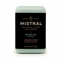 Mistral Bar Soap Organic, Salted Gin, Large Bar