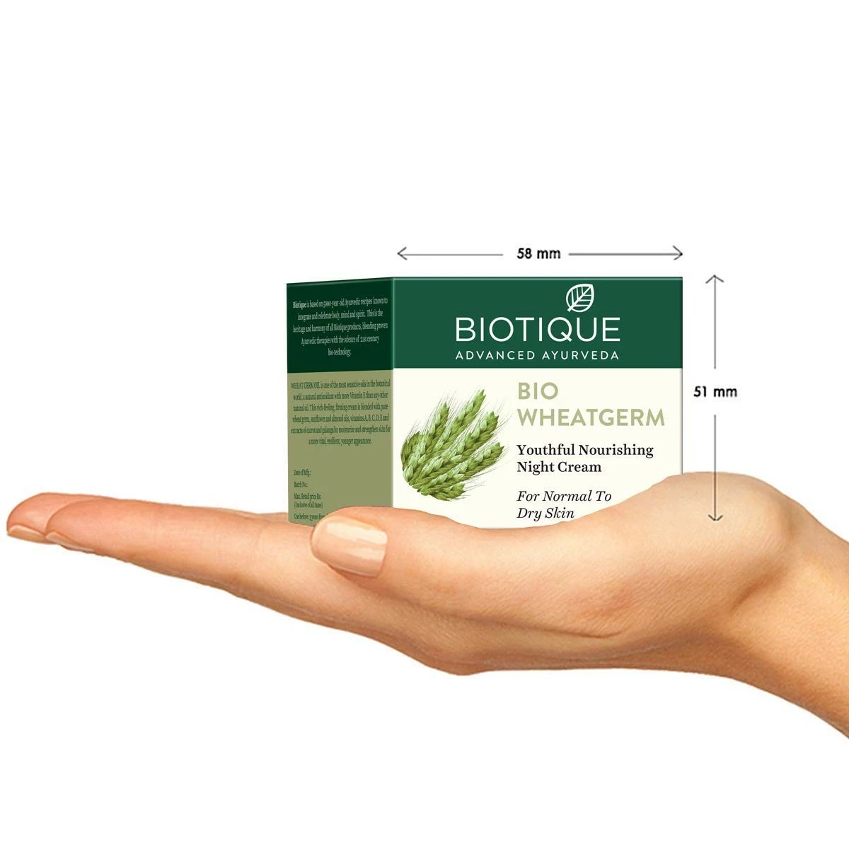 Biotique Wheat Germ Firming Face And Body Cream For Normal To Dry Skin - 50 Gm - 1 Pack 6 Biotique Wheat Germ Firming Face And Body Cream For Normal To Dry Skin - 50 Gm - 1 Pack - Image 4