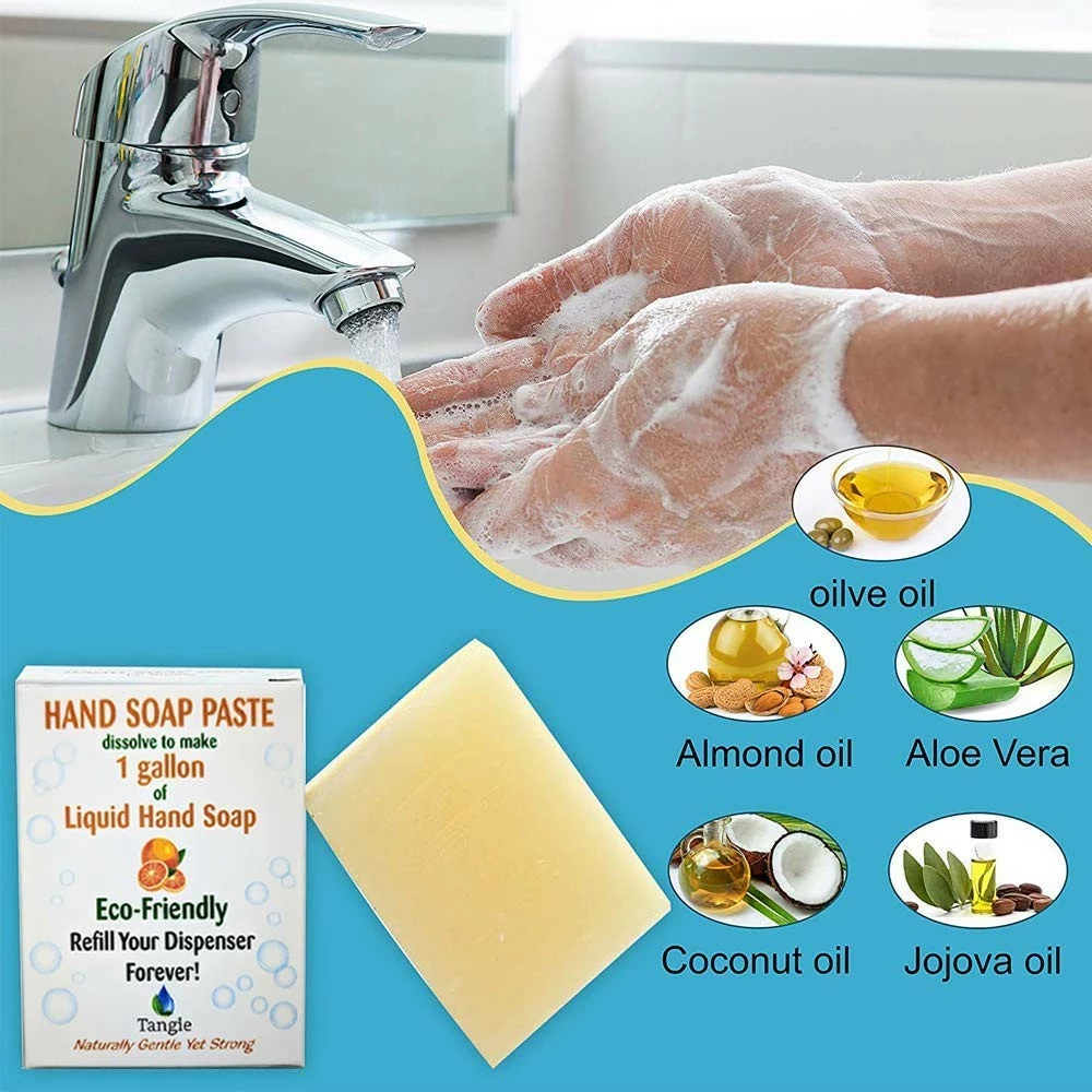Tangie LLC Tangie Refillable Liquid Hand Soap Bar Zero-Waste Vegan (Citrus) 4 Tangie LLC Tangie Refillable Liquid Hand Soap Bar Zero-Waste Vegan (Citrus) - Image 2