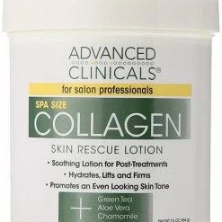 Advanced Clinicals Collagen Skin Rescue Lotion - Hydrate, Moisturize, Lift, Firm. Great For Dry Skin, 16 Ounce
