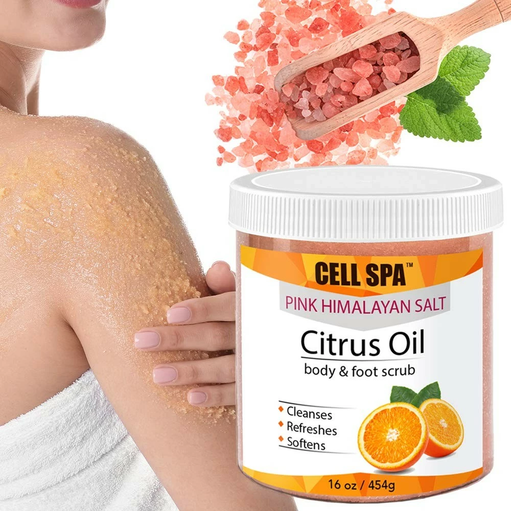 Cell Spa 16 Oz Exfoliating Citrus Oil Infused With Organic Essential Oils Body & Foot Scrub With Pink Himalayan Salt For Skin Care, Natural Anti-Cellulite, Acne, Foot Soak, Stretch Marks Wrinkles & Scars 7 Cell Spa 16 Oz Exfoliating Citrus Oil Infused With Organic Essential Oils Body & Foot Scrub With Pink Himalayan Salt For Skin Care, Natural Anti-Cellulite, Acne, Foot Soak, Stretch Marks Wrinkles & Scars - Image 5