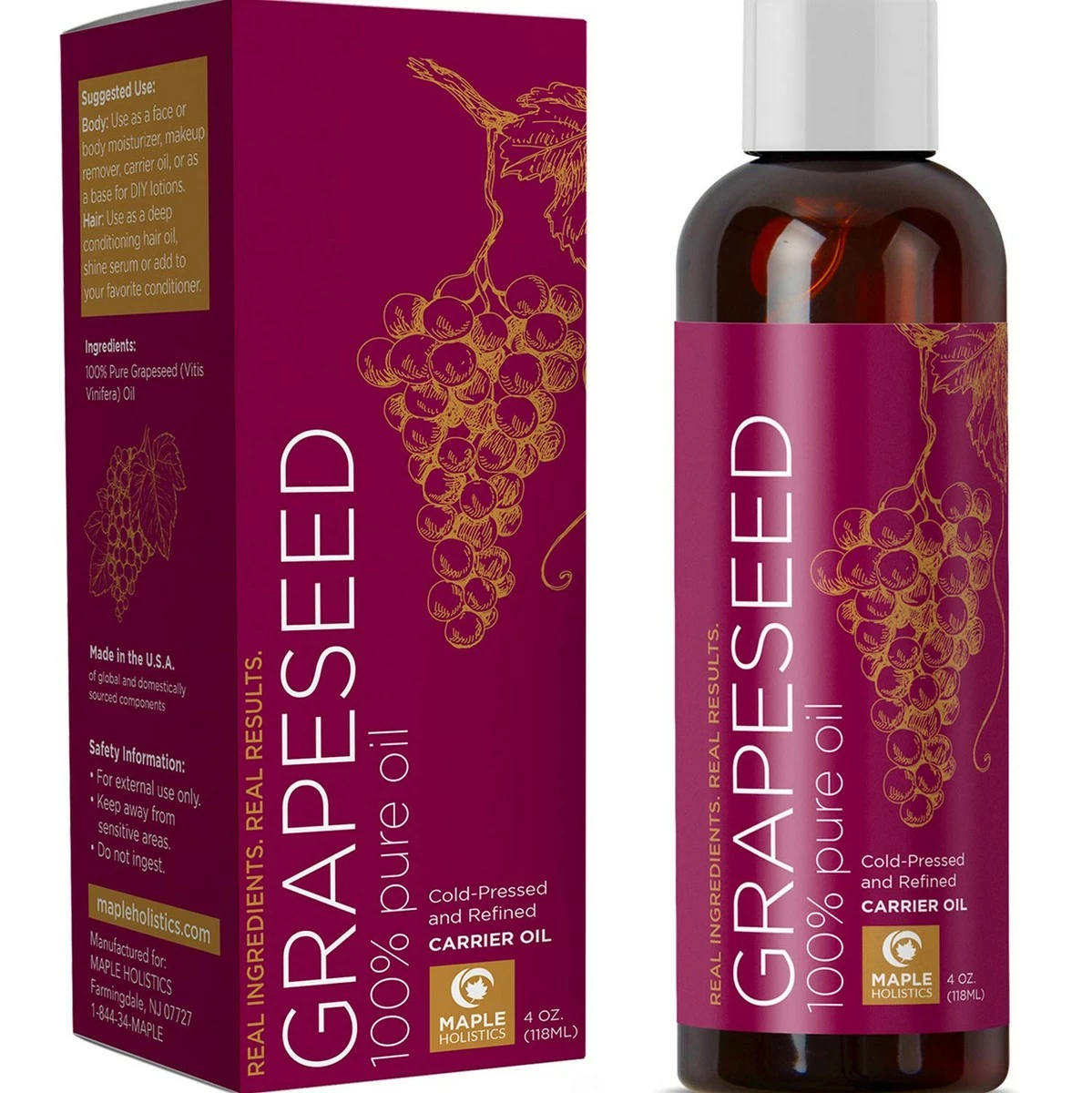 Maple Holistics Grapeseed Oil For Hair Skin And Nails - Pure Grapeseed Carrier Oil For Skin And Moisturizing Body Oil For Dry Skin - Grapeseed Oil For Skin Rich In Vitamin A E K And Omega 3 For Anti Aging Skin Care 3 Maple Holistics Grapeseed Oil For Hair Skin And Nails - Pure Grapeseed Carrier Oil For Skin And Moisturizing Body Oil For Dry Skin - Grapeseed Oil For Skin Rich In Vitamin A E K And Omega 3 For Anti Aging Skin Care