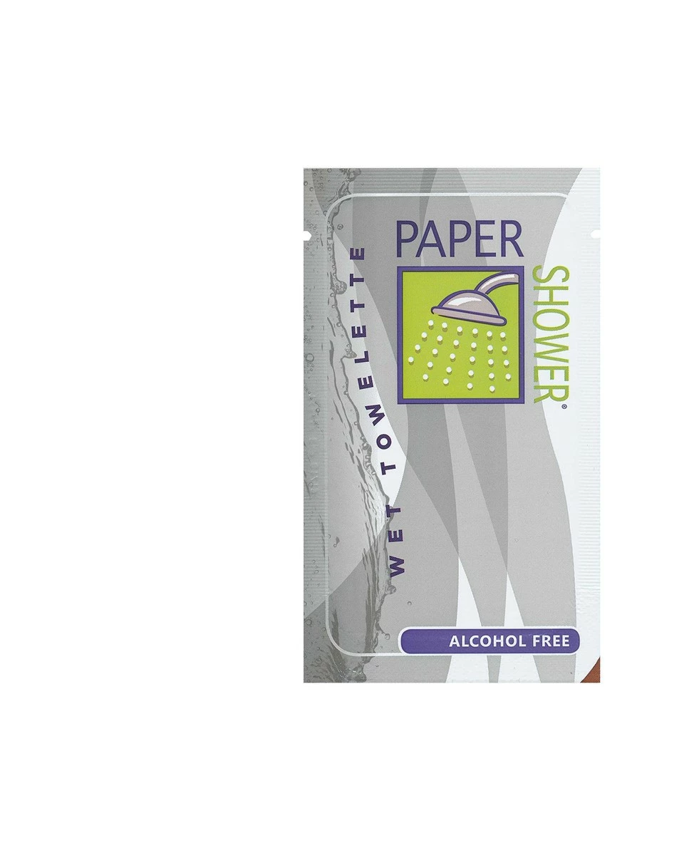 Paper Shower- Alcohol Free -NEW!- 100 Individual Body Wipe Packs -Wet Towelette Only- Per OrderOn Sale 4 Paper Shower- Alcohol Free -NEW!- 100 Individual Body Wipe Packs -Wet Towelette Only- Per OrderOn Sale - Image 2