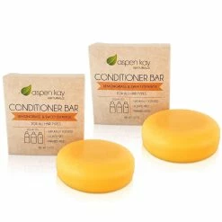 Aspen Kay Naturals Solid Conditioner Bars, Made With Natural & Organic Ingredients, All Hair Types, Sulfate-Free, Cruelty-Free & Vegan. Two 2.3 Ounce Bars. (Citrus Two Pack)