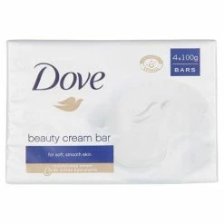 Dove Beauty Cream Bar White Soap, 4 Bars - 3.52 Oz / 100g X Pack Of 6 ( Total 24 Bars)