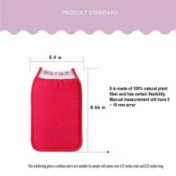 NACOLUS Gentle Soothing Exfoliating Washcloth 100% Plant Fiber Deep Exfoliating Mitt,Two-sided Use Skin Exfoliator For Body,Dead Skin Exfoliating Gloves For Softer & Smoother Skin Chemical Free ,Pink -Moisturizers Sales er6j1zpeszvb8b4vmk0w94ad3h3p