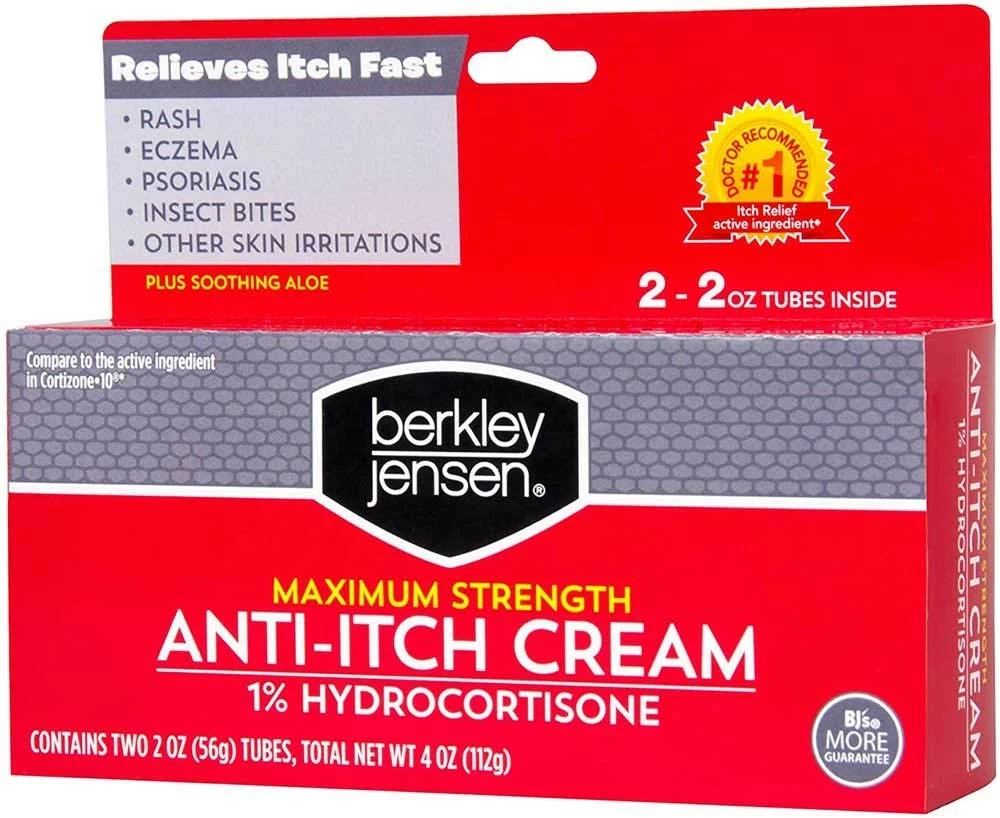 Berkley And Jensen Berkley Jensen Maximum Strength Anti-Itch 1% Hydrocortisone Cream, 2 Pk./1 Oz. 3 Berkley And Jensen Berkley Jensen Maximum Strength Anti-Itch 1% Hydrocortisone Cream, 2 Pk./1 Oz.