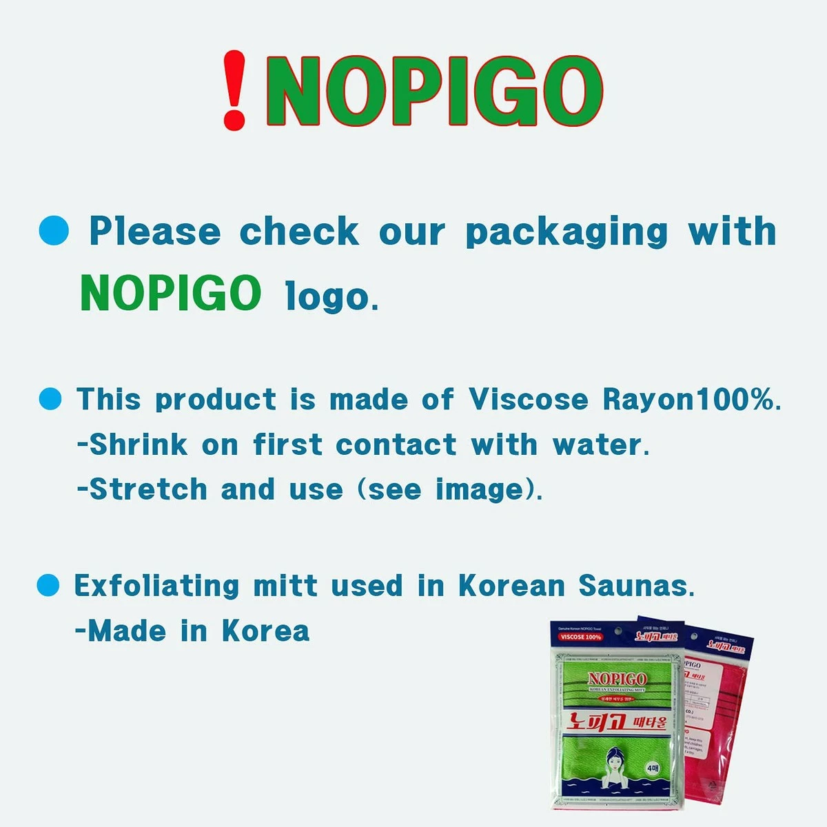 NOPIGO The Original Korean Exfoliating Mitt Body Scrub Green(2) & Red (2) -4 Pack 6 NOPIGO The Original Korean Exfoliating Mitt Body Scrub Green(2) & Red (2) -4 Pack - Image 4