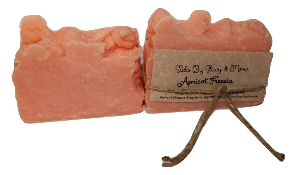 Suds By Stacy And More Apricot Freesia Homemade Soap Bars (Two 4 Oz Bars) Cold Processed With Fragrance Oils 3 Suds By Stacy And More Apricot Freesia Homemade Soap Bars (Two 4 Oz Bars) Cold Processed With Fragrance Oils