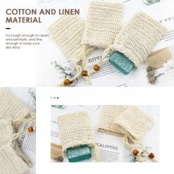 TCOTBE 2 Pack Soap Exfoliating Bag, Natural Sisal Soap Saver Bag Zero Waste Mesh Bar, Natural Soap Saver, Soap Loofah Holder Pouch For Shower,Organic Soap Bag With Pouch Holder For Shower Bath -Moisturizers Sales fbw2eczdo133vnjvb9ujvwerzmrv