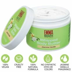 EMMA Beauty Whipped Body Butter For Dry Skin, Ultra-Hydrating, 100% Vegan & Cruelty-Free, Jasmine Vanilla, 7.5 Ounces 11 EMMA Beauty Whipped Body Butter For Dry Skin, Ultra-Hydrating, 100% Vegan & Cruelty-Free, Jasmine Vanilla, 7.5 Ounces -Moisturizers Sales fgufl6rtj1276wybcezyb3j2xmlu